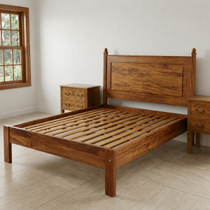 cama de madeira queen size CQ04