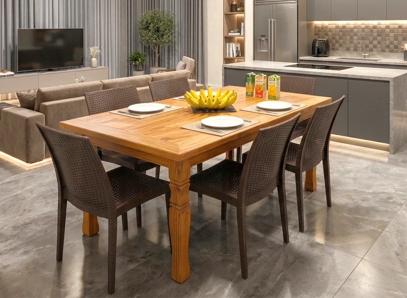Mesa de madeira modelo MJ45 - Imagem 5