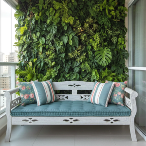 sofa de madeira no estilo day bed SF07